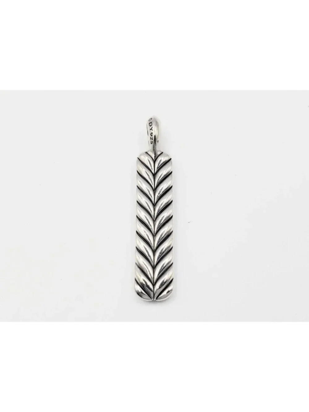 David Yurman Chevron Ingot Tag Sterling Silver